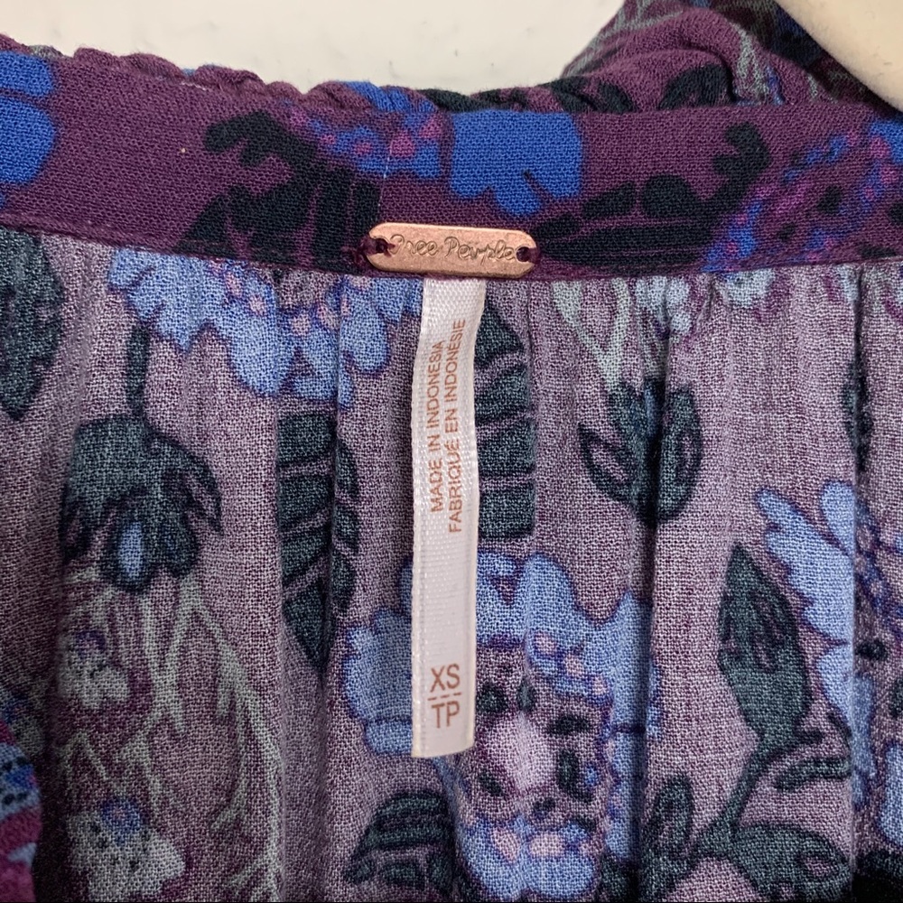 Free People Magic Mystery Floral Tunic Bell Sleeve - Picture 6 of 8